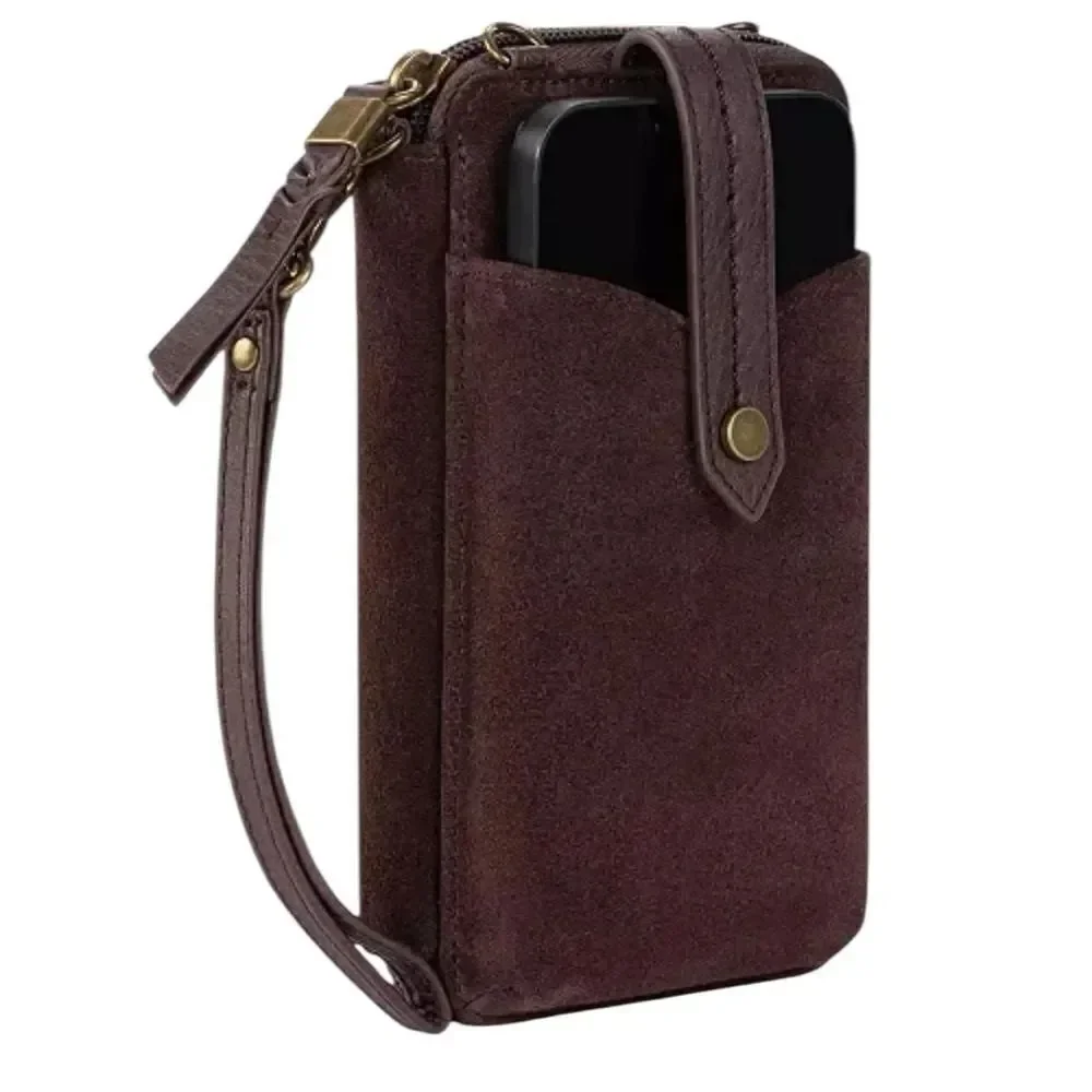 The Sak Leather Suede Convertible Smartphone Crossbody Bag